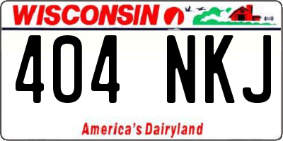 WI license plate 404NKJ