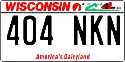WI license plate 404NKN