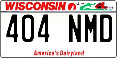 WI license plate 404NMD