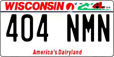 WI license plate 404NMN