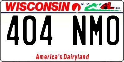 WI license plate 404NMO
