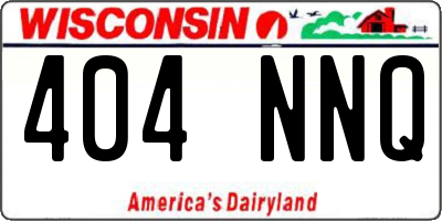 WI license plate 404NNQ