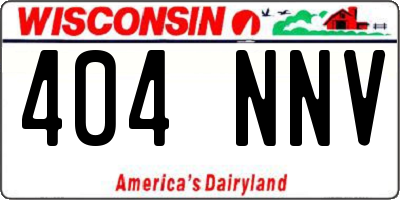 WI license plate 404NNV