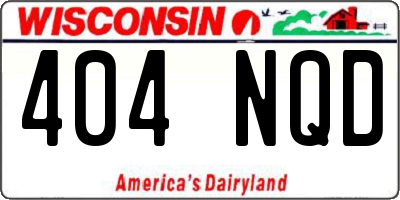 WI license plate 404NQD