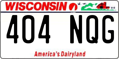 WI license plate 404NQG