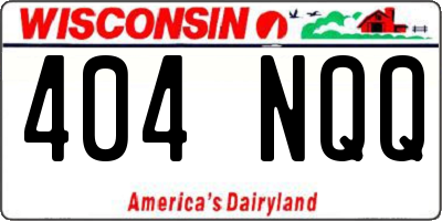 WI license plate 404NQQ