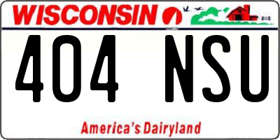 WI license plate 404NSU