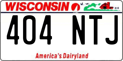 WI license plate 404NTJ