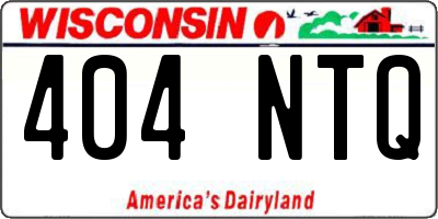 WI license plate 404NTQ