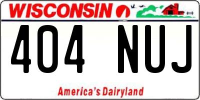 WI license plate 404NUJ