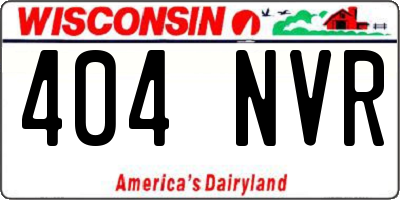 WI license plate 404NVR