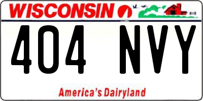 WI license plate 404NVY