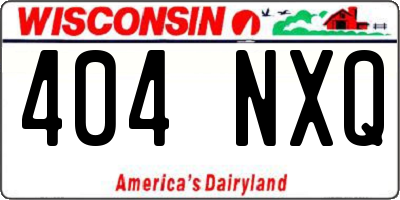 WI license plate 404NXQ