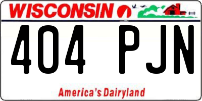 WI license plate 404PJN