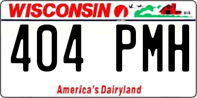 WI license plate 404PMH