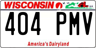 WI license plate 404PMV
