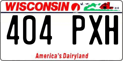 WI license plate 404PXH