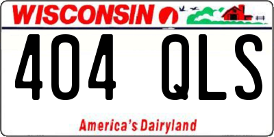 WI license plate 404QLS