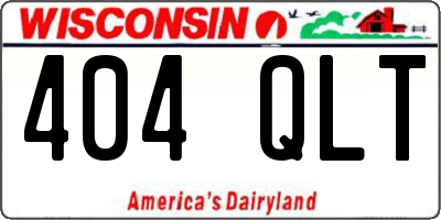 WI license plate 404QLT