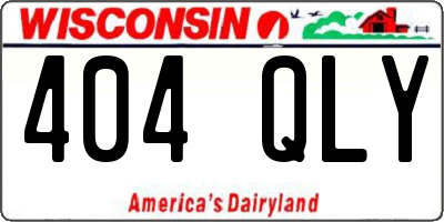 WI license plate 404QLY