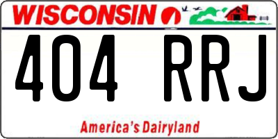 WI license plate 404RRJ