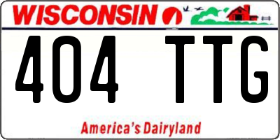 WI license plate 404TTG