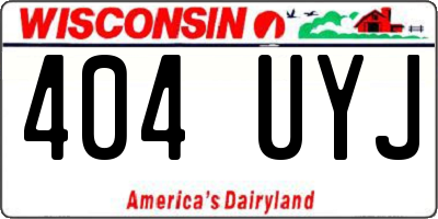 WI license plate 404UYJ