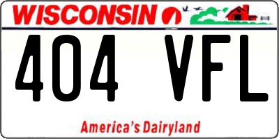 WI license plate 404VFL