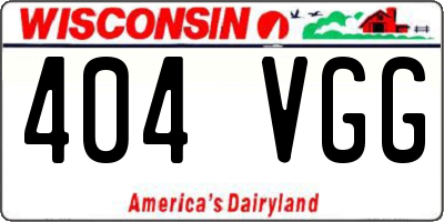 WI license plate 404VGG
