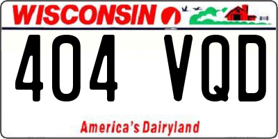 WI license plate 404VQD