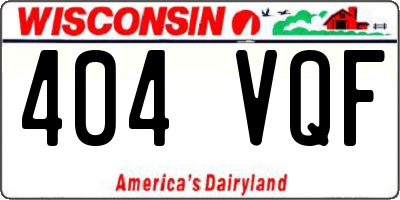 WI license plate 404VQF