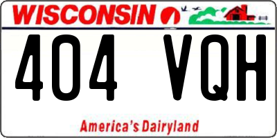 WI license plate 404VQH