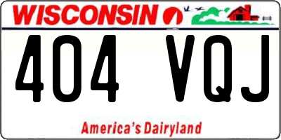 WI license plate 404VQJ