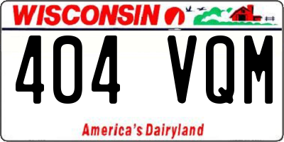 WI license plate 404VQM