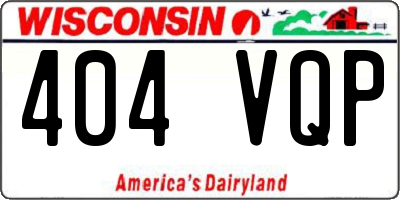WI license plate 404VQP