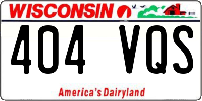 WI license plate 404VQS