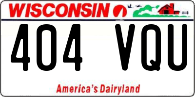 WI license plate 404VQU