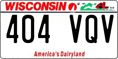 WI license plate 404VQV