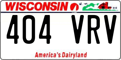 WI license plate 404VRV