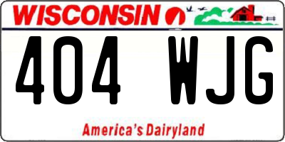 WI license plate 404WJG