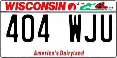 WI license plate 404WJU