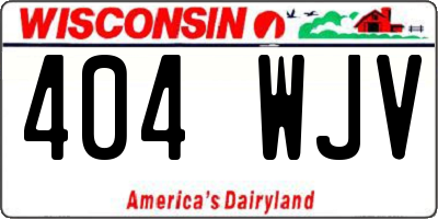 WI license plate 404WJV