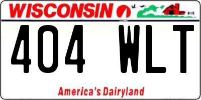 WI license plate 404WLT