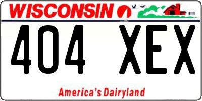 WI license plate 404XEX