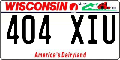 WI license plate 404XIU