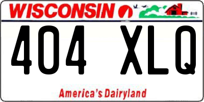 WI license plate 404XLQ