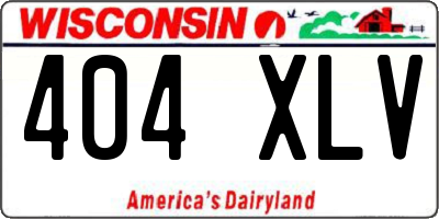 WI license plate 404XLV