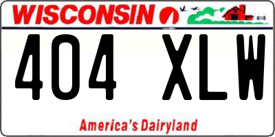 WI license plate 404XLW