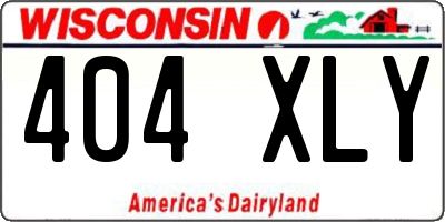WI license plate 404XLY