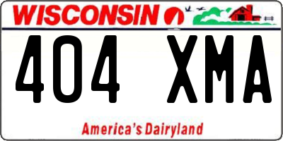 WI license plate 404XMA